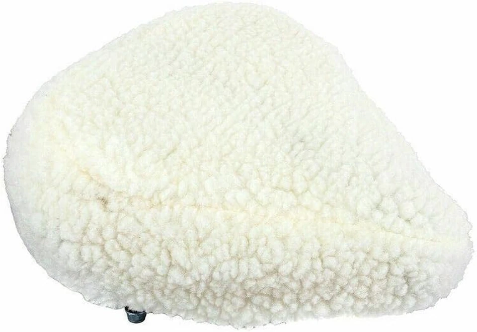 Funda de asiento de bicicleta acolchada de piel de oveja de imitación Foto 1 de 4