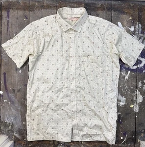 Camisa de manga corta de algodón beige calce regular para hombre talla S. ¡PRECIO REDUCIDO! - Imagen 1 de 4