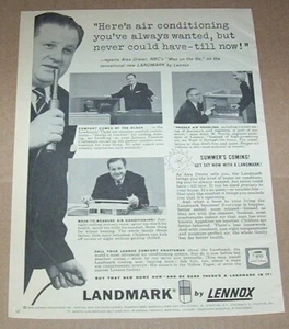 Anuncio impreso 1958 - Lennox Landmark calefacción aire acondicionado publicidad ALEX DREIER - Imagen 1 de 1