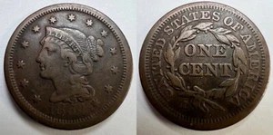 1854 Large Cent Circulated Copper Coin 1C - Picture 1 of 7