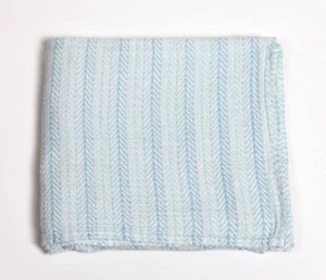 BeBe Au Lait Muslin Swaddle Blanket Blue Cotton Baby Blanket - Picture 1 of 3