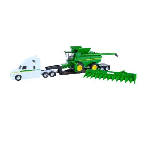 Ertl 1:64 Scale John Deere S780 Combine with Freightliner Semi & Lowboy - Image 1 of 1