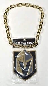 FanFave NHL Las Vegas Golden Knights 3D Foam Magnet JUMBO Gold Chain Necklace - Picture 1 of 8