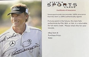 Bernhard Langer PGA Master Champion Signed 8x10 Autograph w/ Top Load Smiles COA - Picture 1 of 5