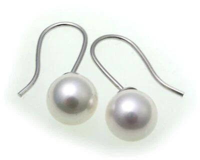 Orecchini Pendente Perle De Coeur Coquille Bianco Argento 925 Sterling, Unis - Immagine 1 di 2