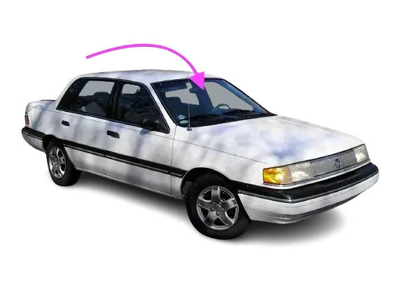 Se adapta a: Mercury Topaz-Ford Tempo 1983-1989 sedán de 2/4 puertas parabrisas delantero de vidrio Foto 1 de 4