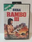 Rambo III 3 (Sega Master System, 1988) SMS Tested Works Great Case & Cart Only