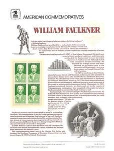 Panel de estampillas conmemorativas #289 22c William Faulkner #2350 USPS - Imagen 1 de 1