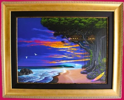 STEVEN POWER LIENZO GICLEE GRANDE FIRMADO DAWN PATROL MUESTRA DE GALERÍA SÚPER RARA Foto 1 de 4