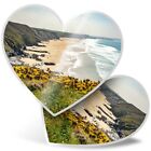 2 x Heart Stickers 7.5 cm - Watergate Bay Cornwall England UK Travel  #24414