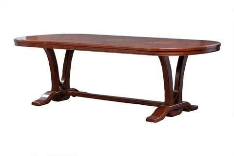 18th c. Antique Large Oval Inlaid Marquetry Italian Dining Farm Table New Base Cover