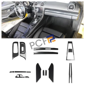ABS Carbon Fiber Interior Full Set 18pcs Trim For Porsche 981 Boxster 2013-2015 - Picture 1 of 15