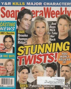 Soap Opera Weekly Apr 3, 2007 JACK WAGNER-DANIEL GODDARD-JAY KENNETH JOHNSON-B&B - Picture 1 of 1