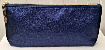 Nuevo Lancome Brillante AZUL PÚRPURA con Cremallera Dorada Maquillaje Bolsa Cosmética Estuche Foto 1 de 4