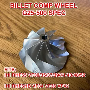 VF48 TURBO BILLET COMPRESSOR WHEEL FOR IHI VF34 VF36 VF37 VF39 VF52 SUBARU STI - Foto 1 di 11