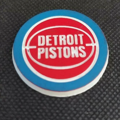NBA Detroit Pistons Round Vintage Rubber Fridge Magnet Basketball OOP Sports Cover