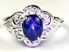 BLUE STAR SAPPHIRE Sterling Silver Ladies Ring -Handmade ? SR125