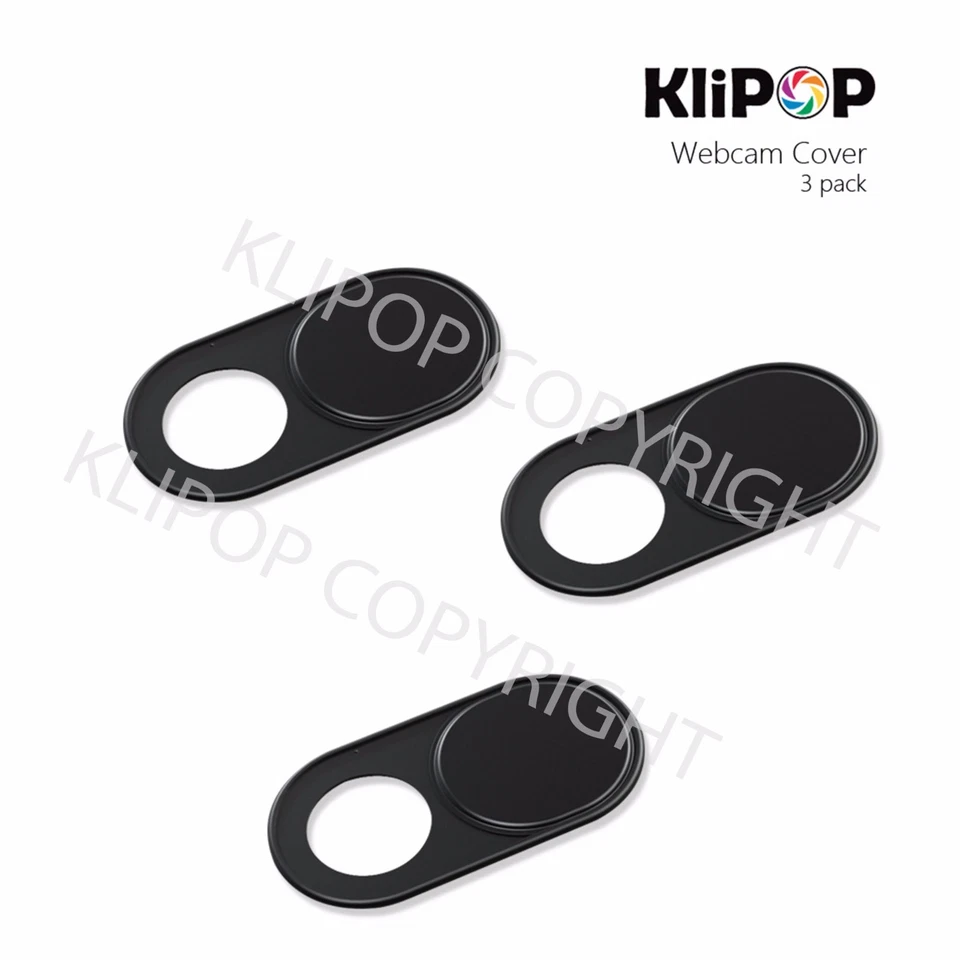 Webcam Cover Solid Black Laptop Tablet Smart Phone Removable Reusable Material