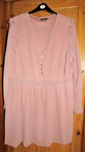 ladies dusky pink fleck dress from boohoo size 24,nwot - Picture 1 of 2