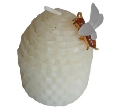 Juego de 3 velas de cera de abeja de colmena de panal votiva natural abeja 2" blanco  Foto 1 de 4