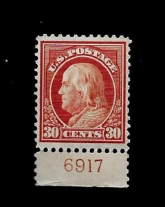 US 1914 SC 420 30 c Franklin Mint H OG Plate#- Vivid Color - Centered - Picture 1 of 1