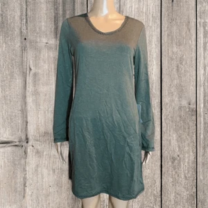 Max Studio Topstitched Long Sleeve Sweater Dress in Army Small - Bild 1 von 5