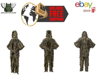 HELIKON ULTRA LIGHT GHILLIE SUIT 3D LEAF SET COMPLETE BIRDWATCHING FREE SHIPPING
