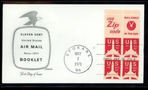 1971 Eleven Cent US Airmail Booklet FDC - Picture 1 of 2