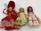 NANCY ANN Story Book dolls 3 Vintage Collectibles With Dresses Outfits