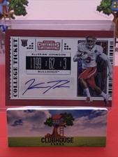 2019 Panini Contenders Draft Picks College Ticket Keesean Johnson Rookie Auto RC