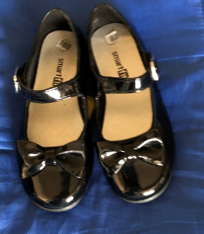 Zapatos Vestido Niño Niñas Talla 10M EUR27.5 Nuevo Smartfit Hecho por el Hombre Materiales Negro Foto 1 de 2