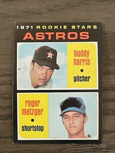 1971 Topps Rookie Stars Buddy Harris Roger Metzger #404 Houston Astros (B)