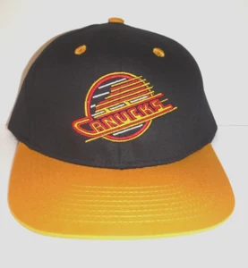 NHL VANCOUVER CANUCKS NEW AUTHENTIC SNAPBACK LOGO HAT NWT BY VINTAGE HOCKEY CAP - Picture 1 of 4