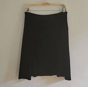 Gonna J Jill nera velluto linea A grande petite nera vita elastica pull on festa - Foto 1 di 9