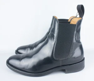 Botas Loake 290b Cuero Negro Chelsea Tobillo Derby Distribuidor Sin Cordones Reino Unido 9 EE. UU. 10 - Imagen 1 de 24