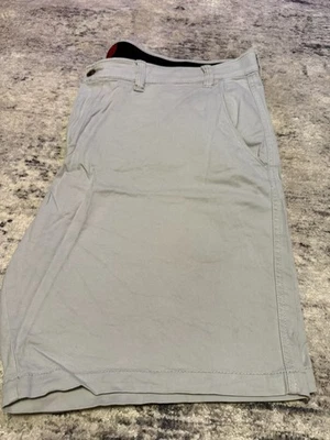 Foundry Gray Khaki Shorts - Men's Big & Tall Size 48 Comfort Stretch Chinos - Image 1 of 3