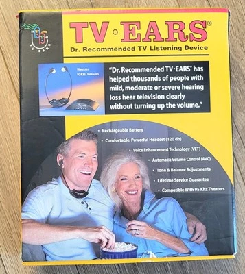 TV Ears Wireless 95KHz Infrared Headset Tv Listening System 👉SDP👈 - Image 1 of 4