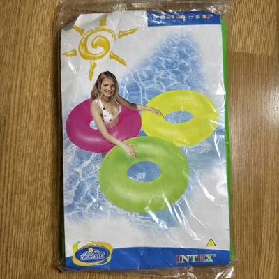 "De colección 2006 Intex The Wet Set Verde Neón Escarcha Tubo Piscina Inflable Flotador 36"" NUEVO Foto 1 de 4