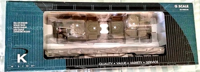 K-Line-G scale-Military flatcar w/2-Grant tanks (Battery motorized)-NEW-Read on! - Image 1 of 4