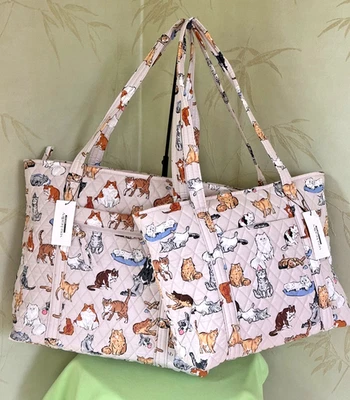 VERA BRADLEY A CAT'S LIFE VERA TOTE:NWT CHOICE:TWO SIZES - Image 1 of 4