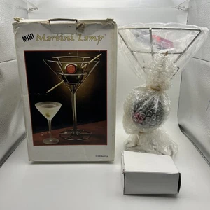 David Krys 1993 Chrome Martini Manhattan Cherry Bar Light Lamp Collectible NOS - Bild 1 von 12