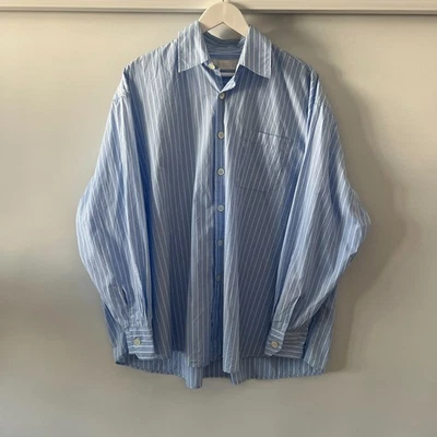 Men's Our Legacy Borrowed Stripped Pearl Buttons Shirt Size 46 - Image 1 of 4