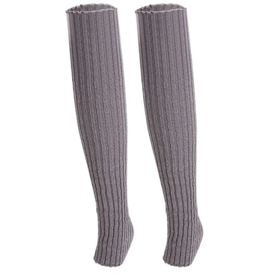 Para mujeres Suave Tejido Danza Ballet Bota Calcetines Niña Largo Invierno Sobre la Rodilla Calentadores de Piernas Foto 1 de 4