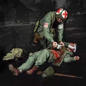 1/35 World War II American Medical and Injured Paratroopers Resin Model - Picture 1 of 8