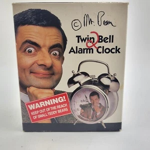 1998 Mr Bean Twin 2 Bell Alarm Clock. New In Box - Picture 1 of 7