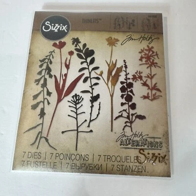 Tim Holtz Sizzix Thinlits Die Alterations WILDFLOWERS #2 661808 - Image 1 of 4