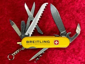 Wenger Forester Breitling Yellow Swiss Army Knife 85mm 13 Function 11 Tool (W78) - Picture 1 of 12