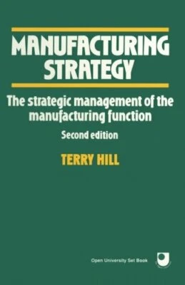 Manufacturing Strategy: The Strategic Management of ... by Hill, Terry Paperback - image 1 of 2