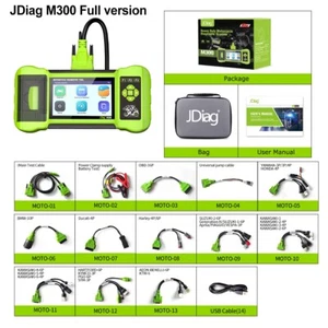 JDiag M300 full version Motorcycle Diagnostic OBD2 Scanner Moto Diagnose Tool - Picture 1 of 7