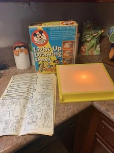 Vintage Disney Mickey Mouse Club Light Up Drawing Desk No. 5340 11 DESIGN SHEETS - Picture 1 of 12